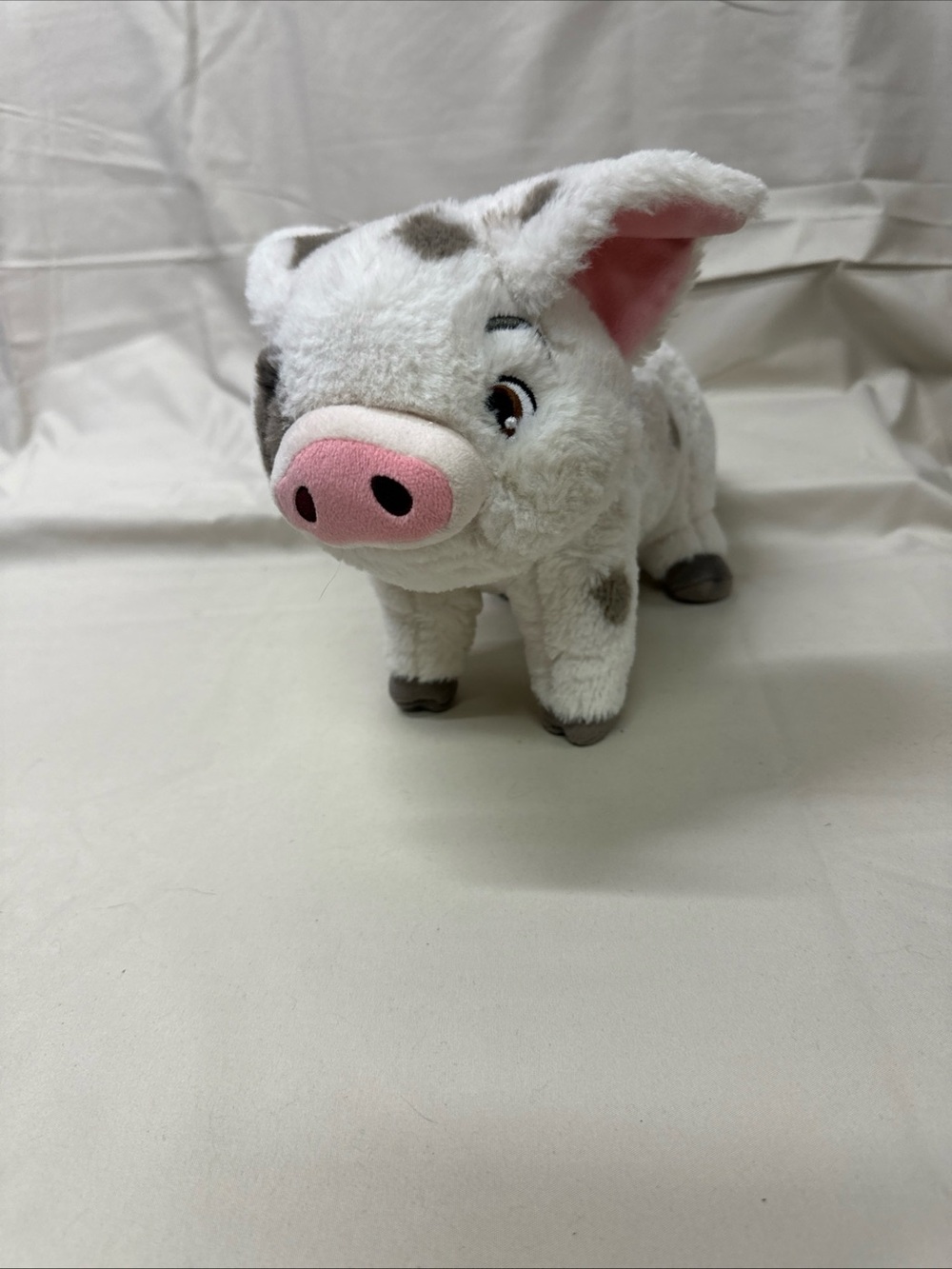 Disney Store Moana Movie Pua White Gray & Pink Pig Plush Standing 10"L x 8"H